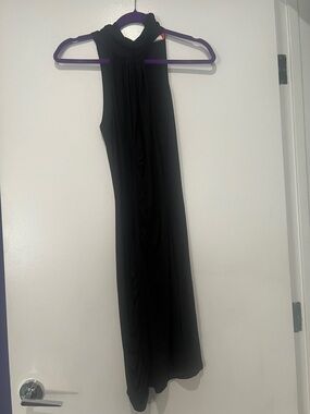 Versace Black High-Neck Sleeveless Evening Gown